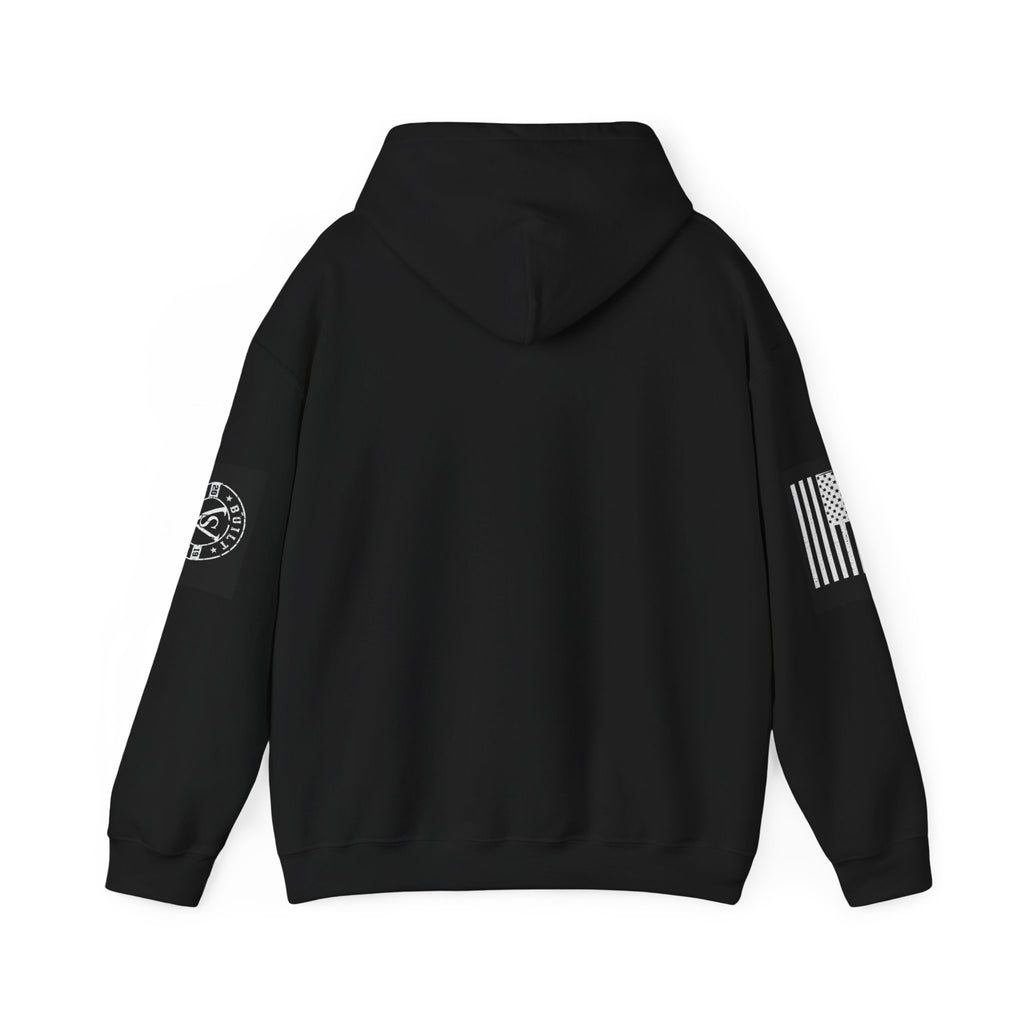 Veteran Status Hoodie – Military Pride Pullover with Sleeve Flag & Emblem