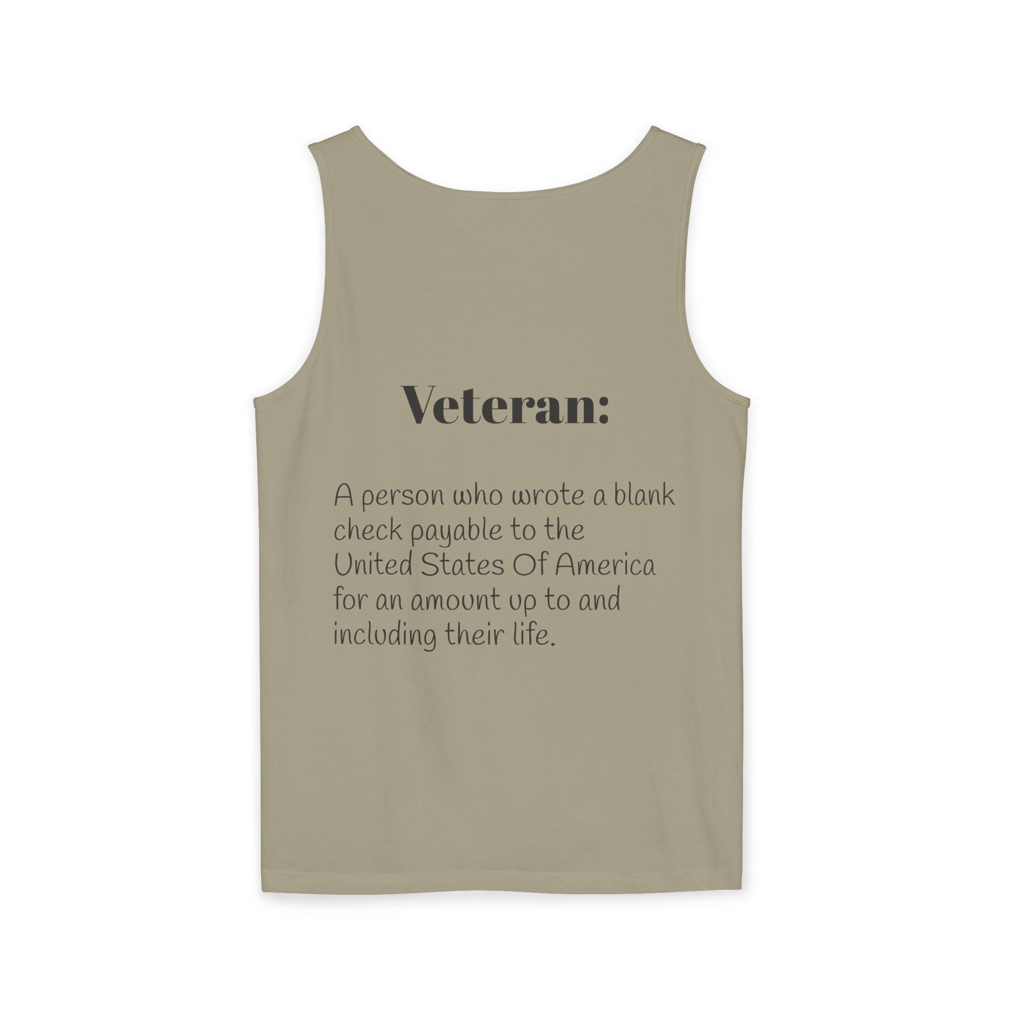 Veteran Definition Tank Top — Patriotic Military Tribute Tank